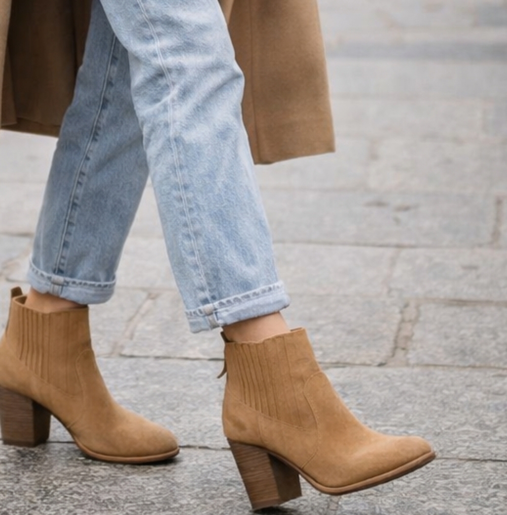Dolce Vita High Heels Tan Leather Boots